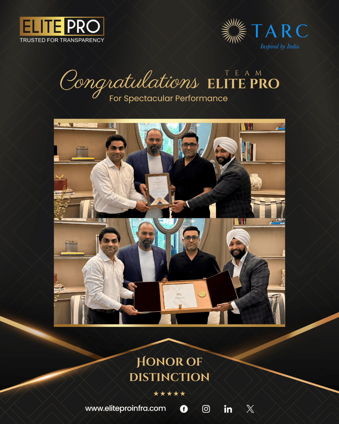 Elite Pro Infraventure award recognition
