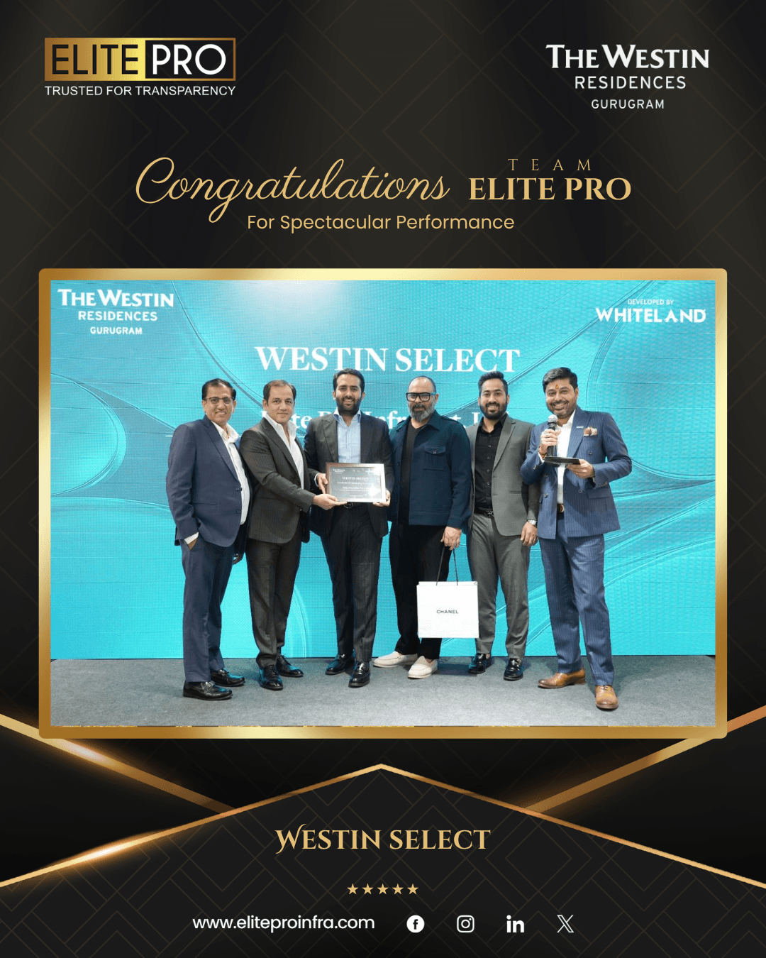 Elite Pro Infraventure award recognition
