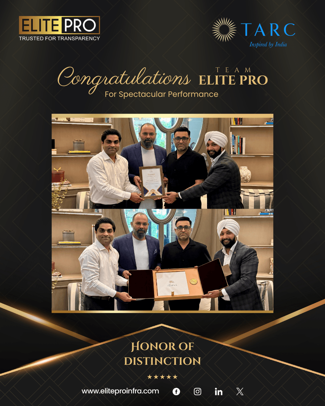 Elite Pro Infraventure award recognition