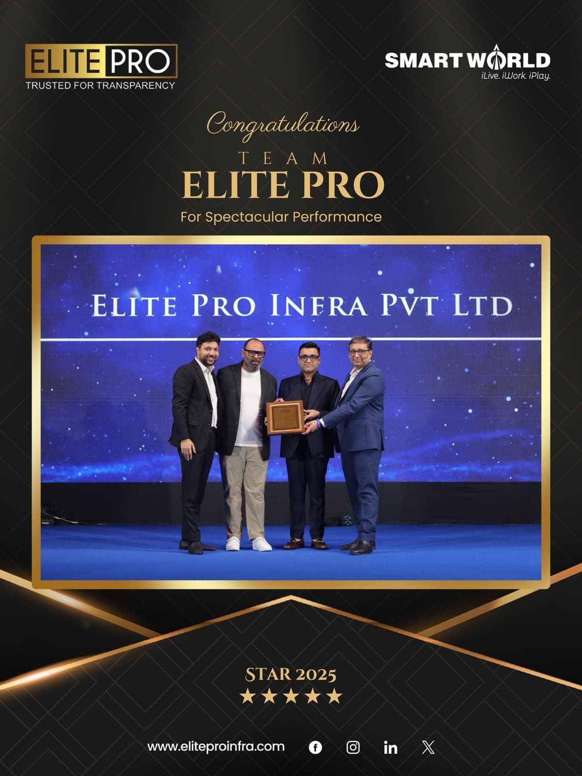 Elite Pro Infraventure award recognition