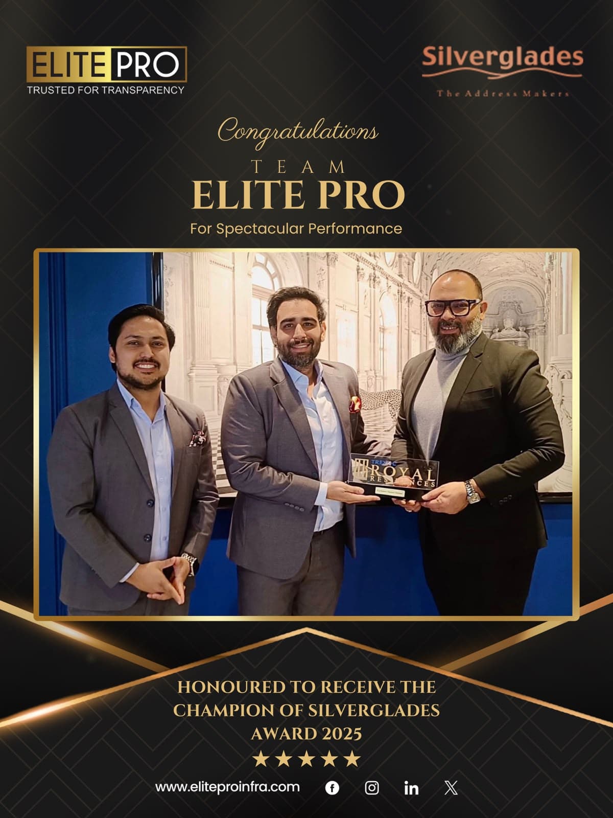 Elite Pro Infraventure award recognition