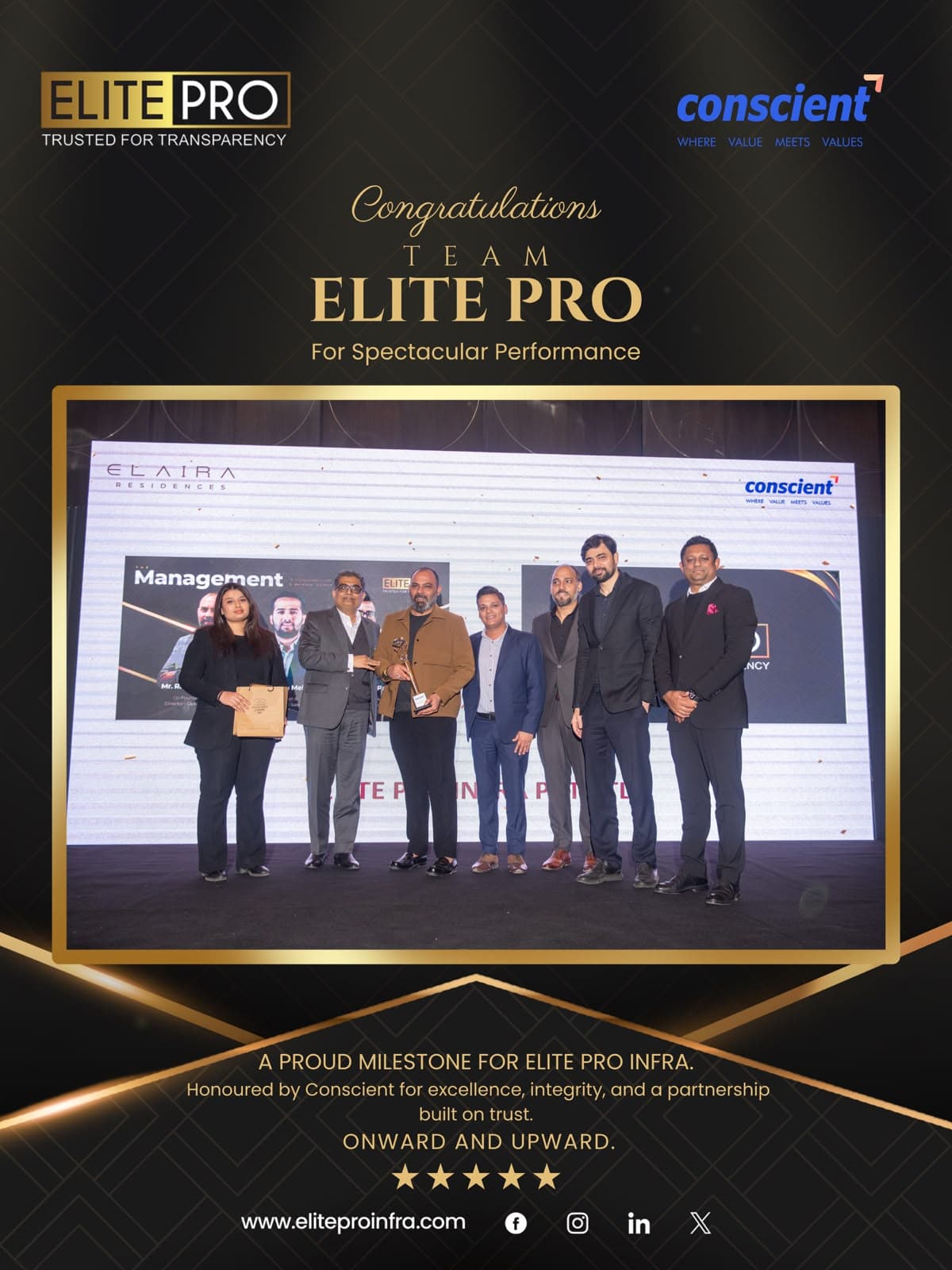 Elite Pro Infraventure award recognition
