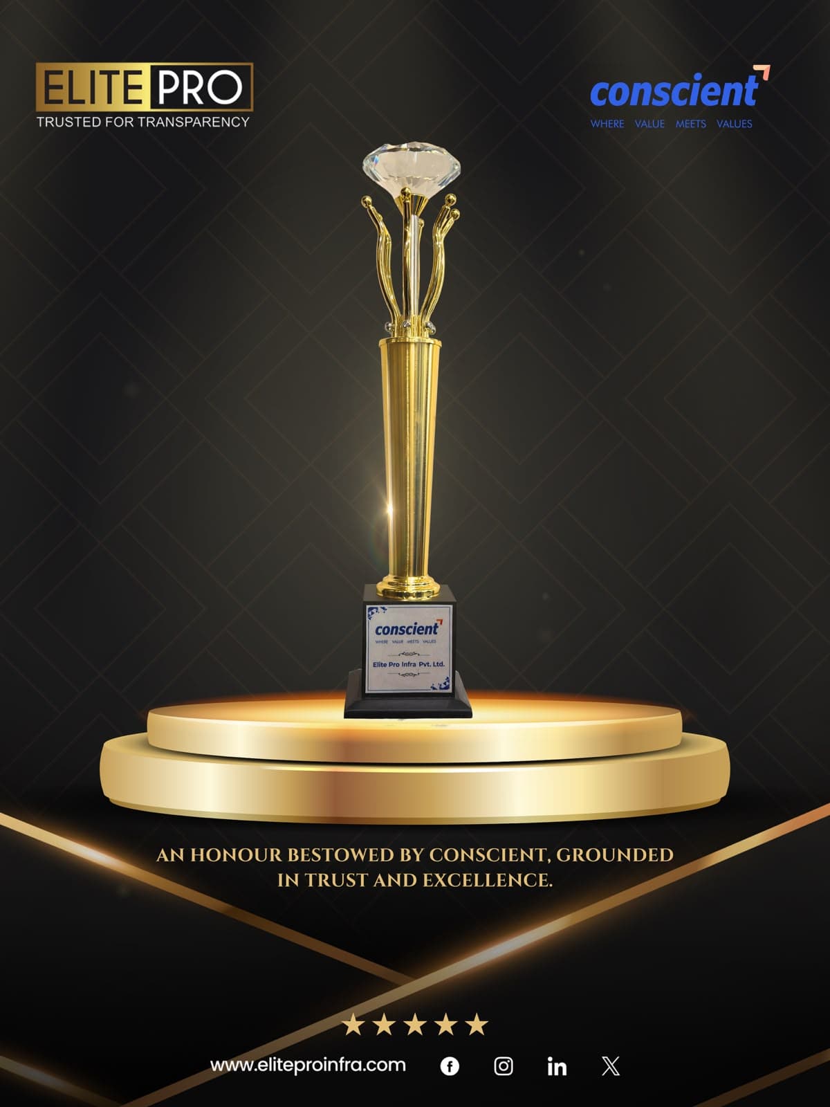 Elite Pro Infraventure award recognition