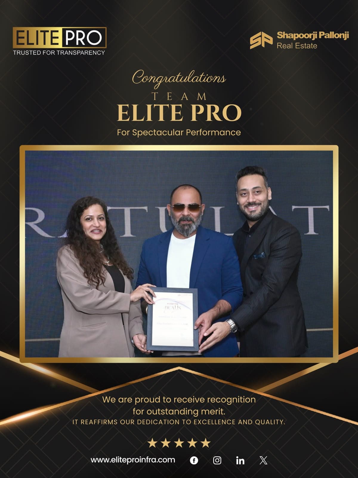 Elite Pro Infraventure award recognition