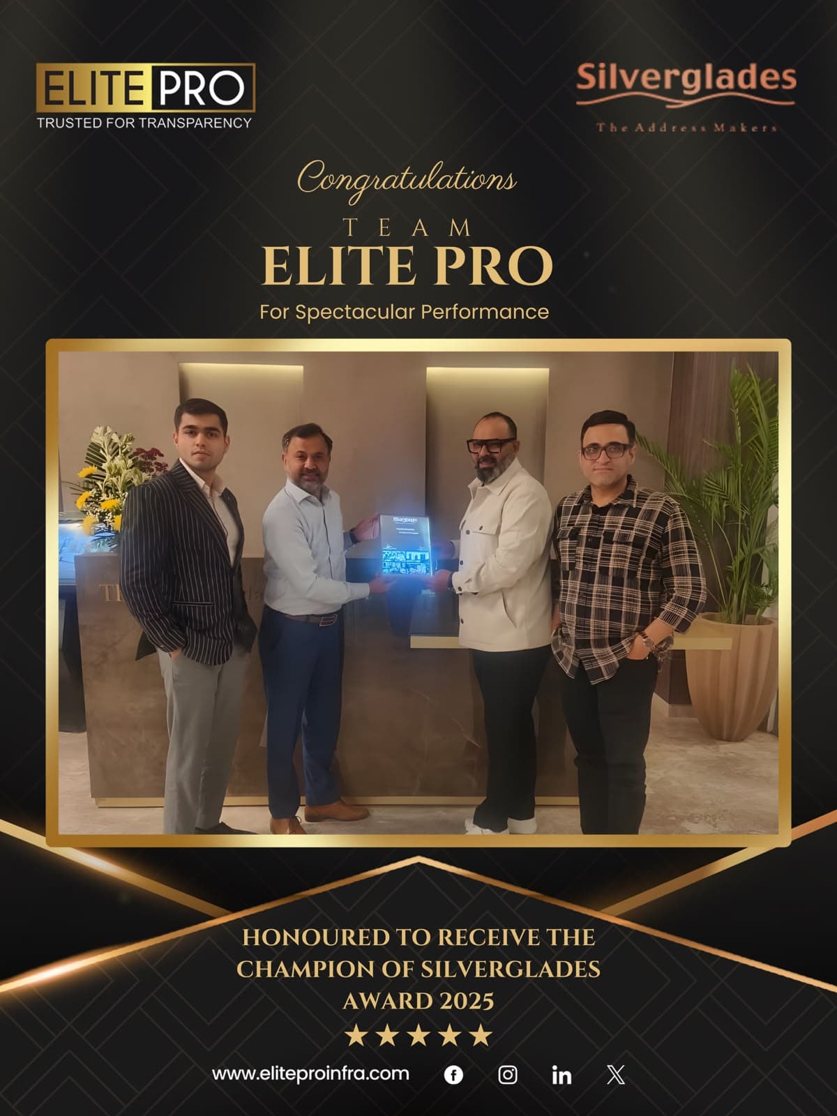 Elite Pro Infraventure award recognition
