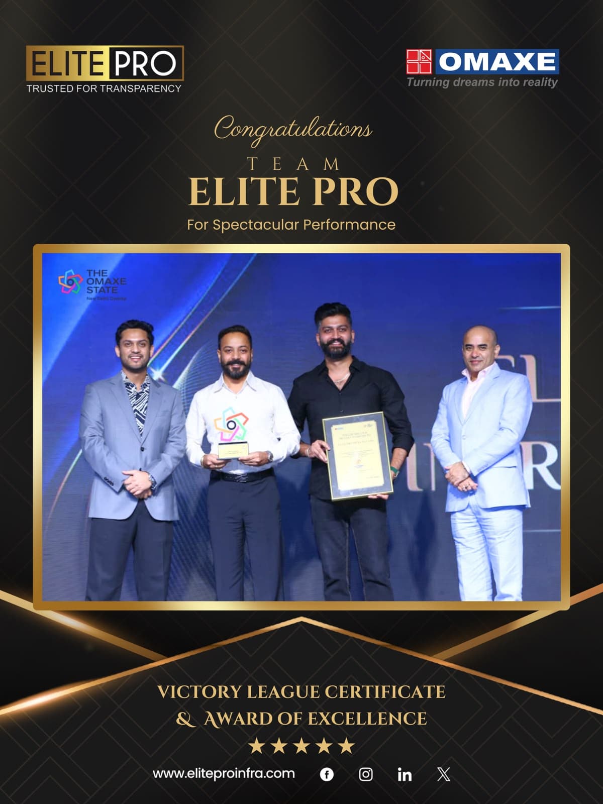 Elite Pro Infraventure award recognition