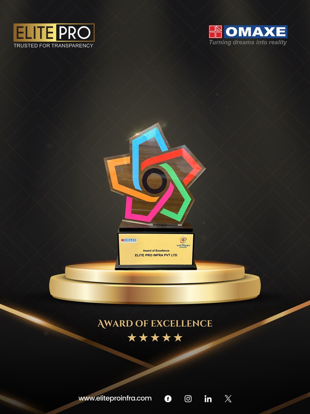 Elite Pro Infraventure award recognition