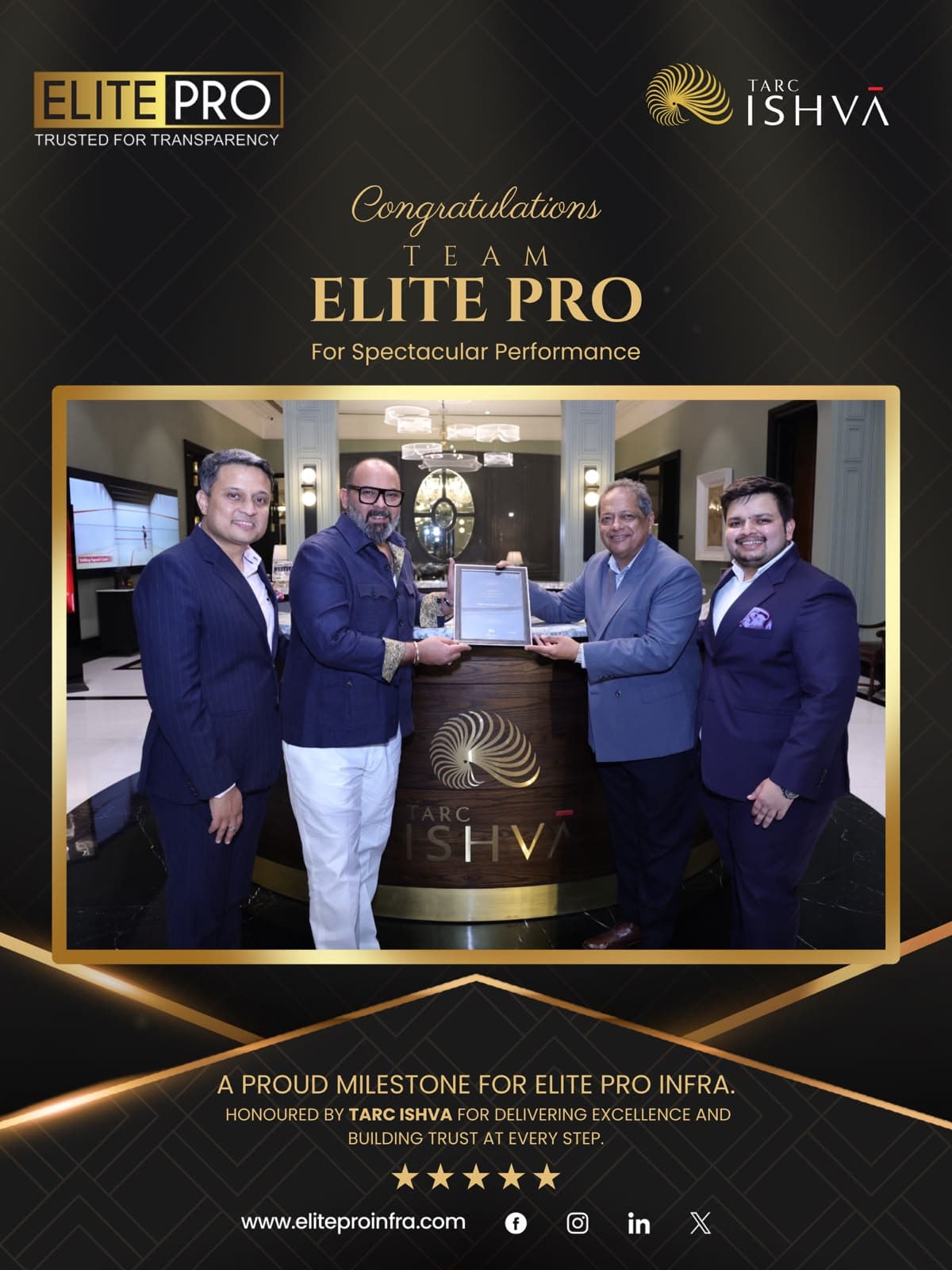 Elite Pro Infraventure award recognition