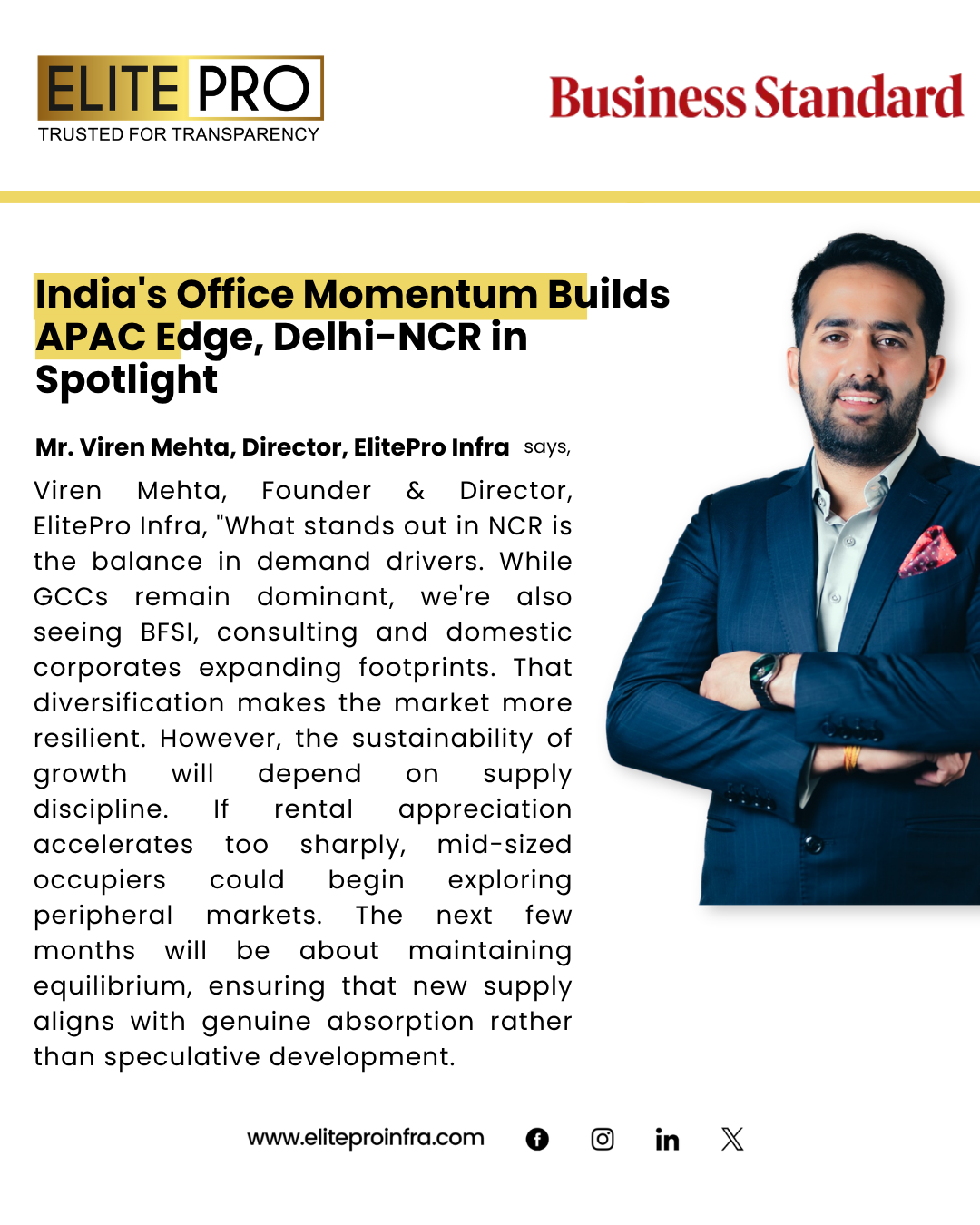 India's Office Momentum Builds APAC Edge, Delhi-NCR in Spotlight