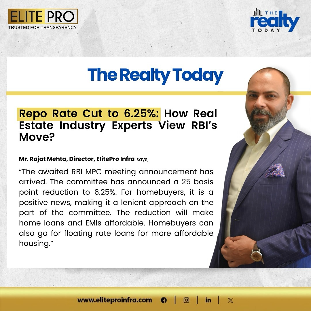 Repo Rate Cut to 6.25%: How Real Estate Industry Experts View RBI’s Move?
