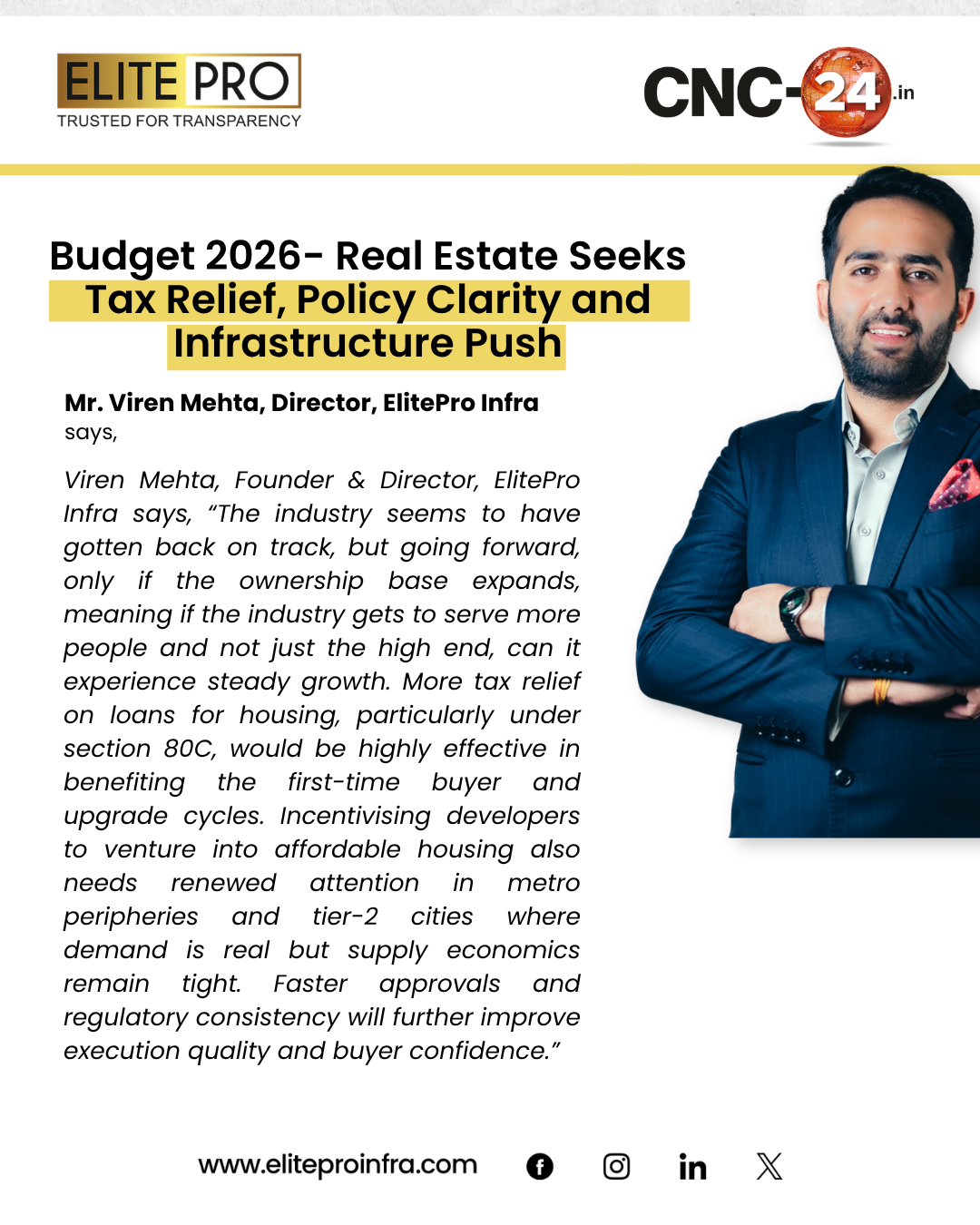 Budget 2026- Real Estate Seeks Tax Relief, Policy Clarity and Infrastructure Push
