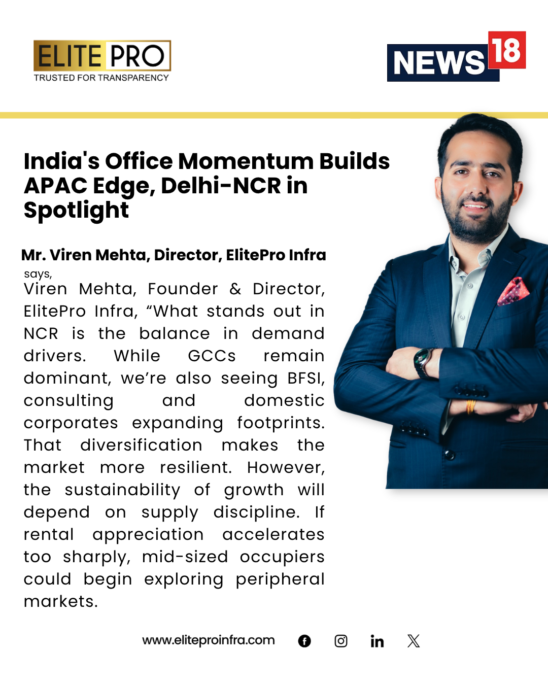 India's Office Momentum Builds APAC Edge, Delhi-NCR in Spotlight